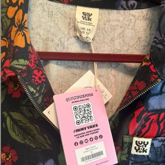 Lucy & Yak - Ragan Cotton Jumpsuit in Maria Print- NWT size US 14 - Picture 6 of 6